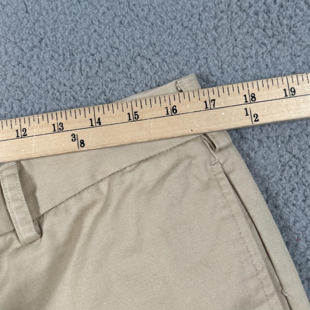 Ralph Lauren Sport Shorts Womens 12 Beige Bermuda Twill Cotton Logo Casual - Picture 15 of 15